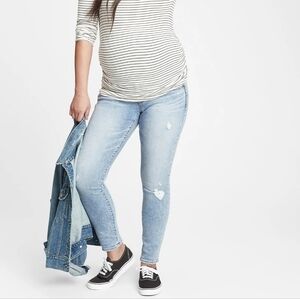GAP:Maternity True Waistband ADORABLE Distressed Skinny Jeans, Size:14, LIKE NEW